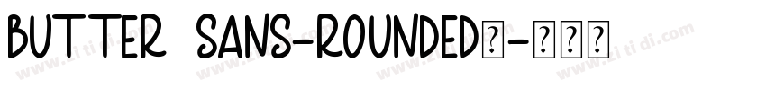 butter sans-Rounded英字体转换